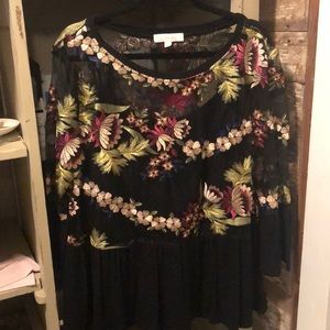 Anthropologie Embroidered Top